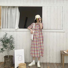 Load image into Gallery viewer, Girlfriend's fresh checked dress