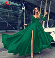 Load image into Gallery viewer, Sexy Women Long Dress Boho Club Red Blue Dress Bandage Long Dress Party Bridesmaids Infinity Robe V-neck Elegant Dresses